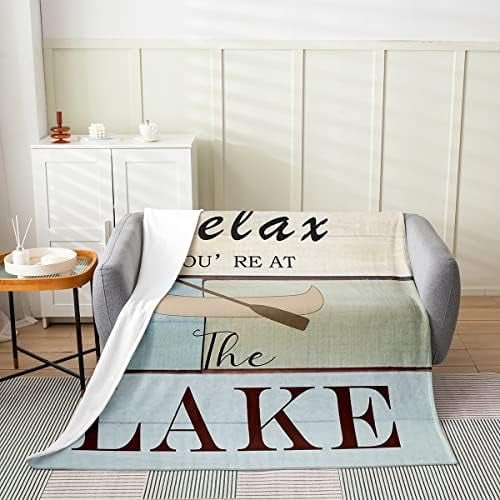 Nautical Themed Throw Blanket Colorful Cartoon Oar Anchor Rudder Fleece