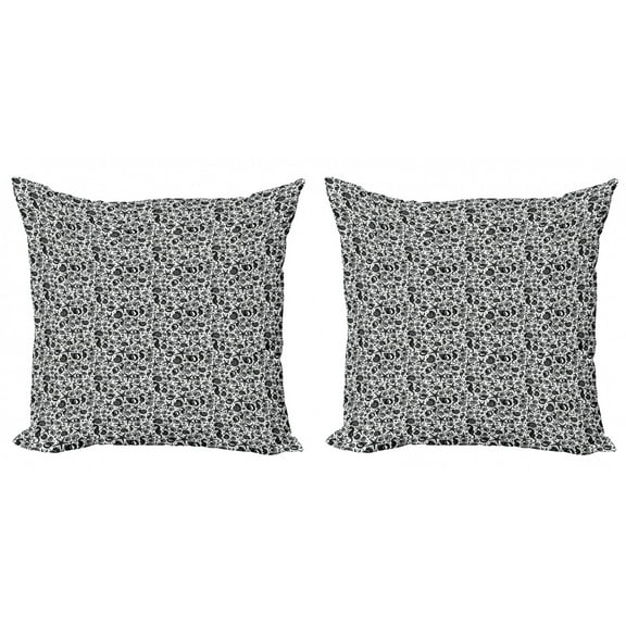 Ambesonne Nautical Throw Pillow Cover 2 Pack, Silhouette Underwater, 20", Black and White