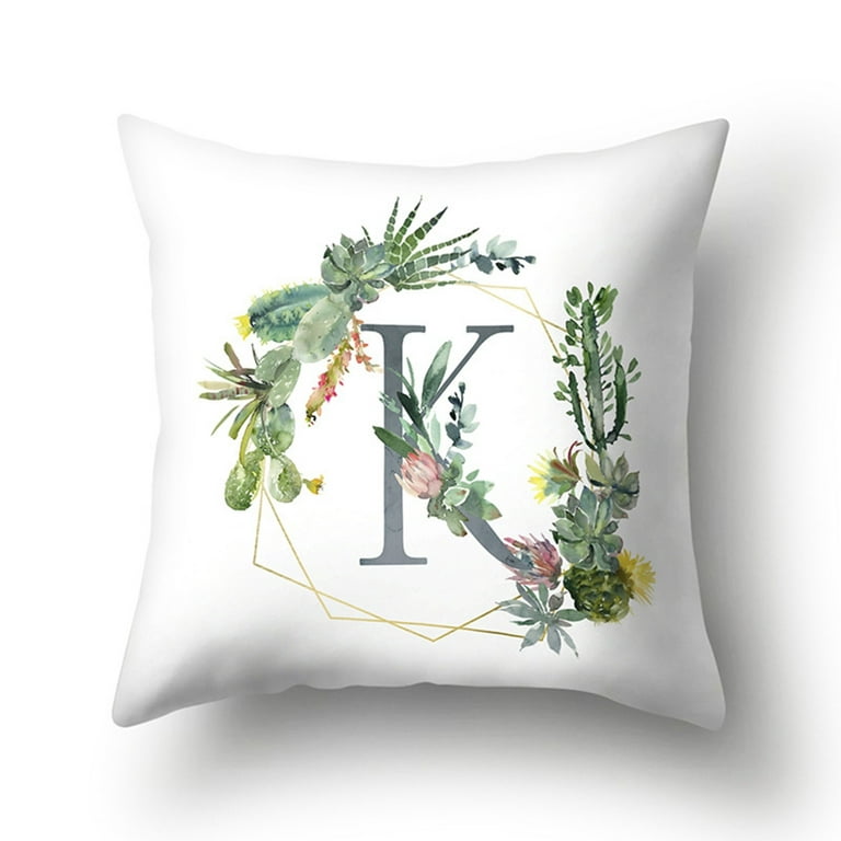 Nautical Throw Pillows for Couch Green Succulent Flowers English