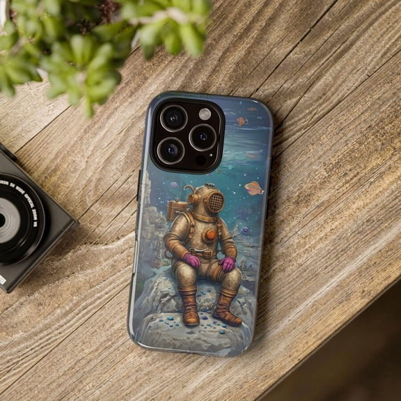 Nautical Underwater Diver Style Case for iPhone 11 12 13 14 15 16 17 Pro Max Plus
