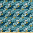 thumbnail image 1 of Ambesonne Nautical Fabric by the Yard Upholstery, Starfish and Shells, 2 Yards, Sea Blue Earth Yellow, 1 of 4