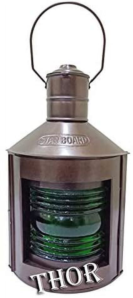 Nautical Vintage Metal Starboard Ship Lantern Oil Lamps Home Decor