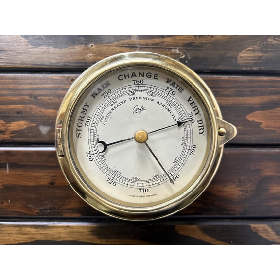 Nautical Vintage Old Gufa Compensated Precision Barometer - Made in West Germany