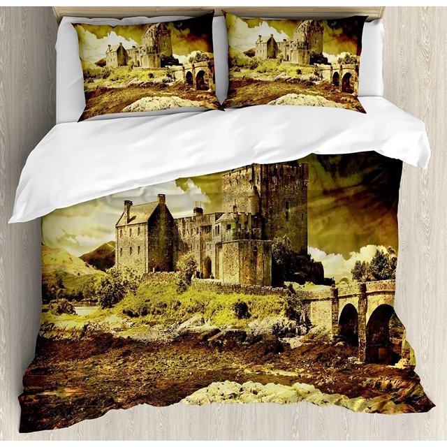 Nautical Vintage Style Spanish Galleon 3pcs Bedding Set For Bedroom