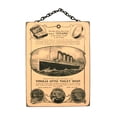 thumbnail image 1 of Nautical Vintage Titanic Vinolia Soap Ad Hanging Wooden Sign Bathroom Wall Art Home Decor, 1 of 4