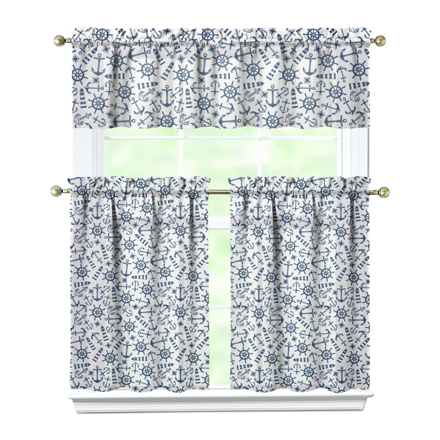 3 Piece - Kitchen Curtain - Lena – Glory Home Design