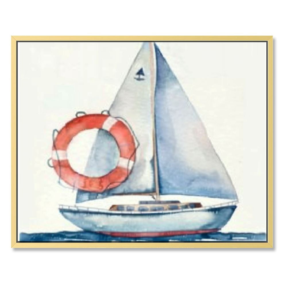 Nautical Wall Art Print Lighthouse Anchor Ship Wheel Wall Decor Poster ...