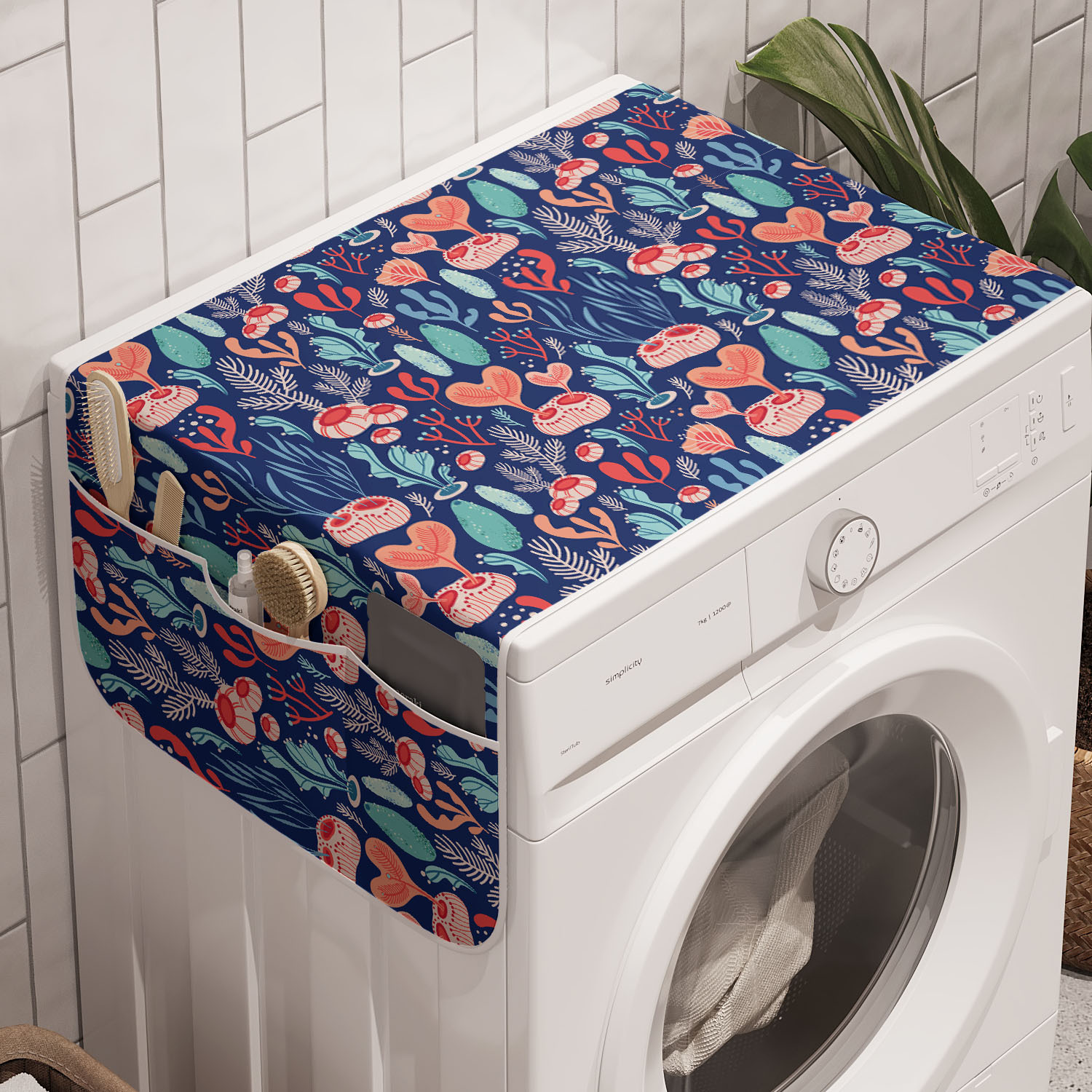 Sea Crest Quilted Washer and Dryer Cover NCU0DDK863 main image 0