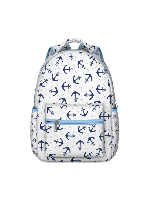 Nautical Waterproof School Backpack with Ergonomic Spinal Support - Lightweight Durable Bookbag for Teens & College Students