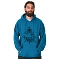 thumbnail image 1 of Nautical Whale Wheel Spiritual Animal Hoodie Sweatshirt Women Men Brisco Brands 5X, 1 of 6
