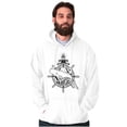 thumbnail image 1 of Nautical Whale Wheel Spiritual Animal Unisex Plus Fleece Graphic Hoodie Brisco Brands 4X, 1 of 5