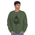 thumbnail image 1 of Nautical Whale Wheel Spiritual Animal Unisex Plus Fleece Graphic Sweatshirt Brisco Brands 3X, 1 of 5