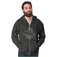 thumbnail image 1 of Nautical Whale Wheel Spiritual Animal Zip Up Hoodie Men's Women's Brisco Brands 5X, 1 of 6