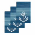 thumbnail image 1 of Nautical White Anchor Kitchen Dish Towels for Drying Dishes Set of 3, Blue Gradient Ocean Abstract Waffle Weave Microfiber Hand Tea Bathroom Towels Quick Dry & Absorbent Towel 15.7x23.6, 1 of 7