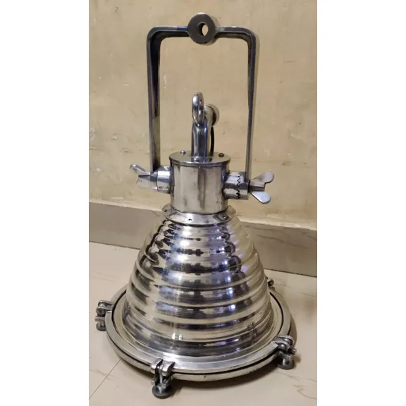 Nautical Wiska Aluminium Fluted Cargo Pendant Light