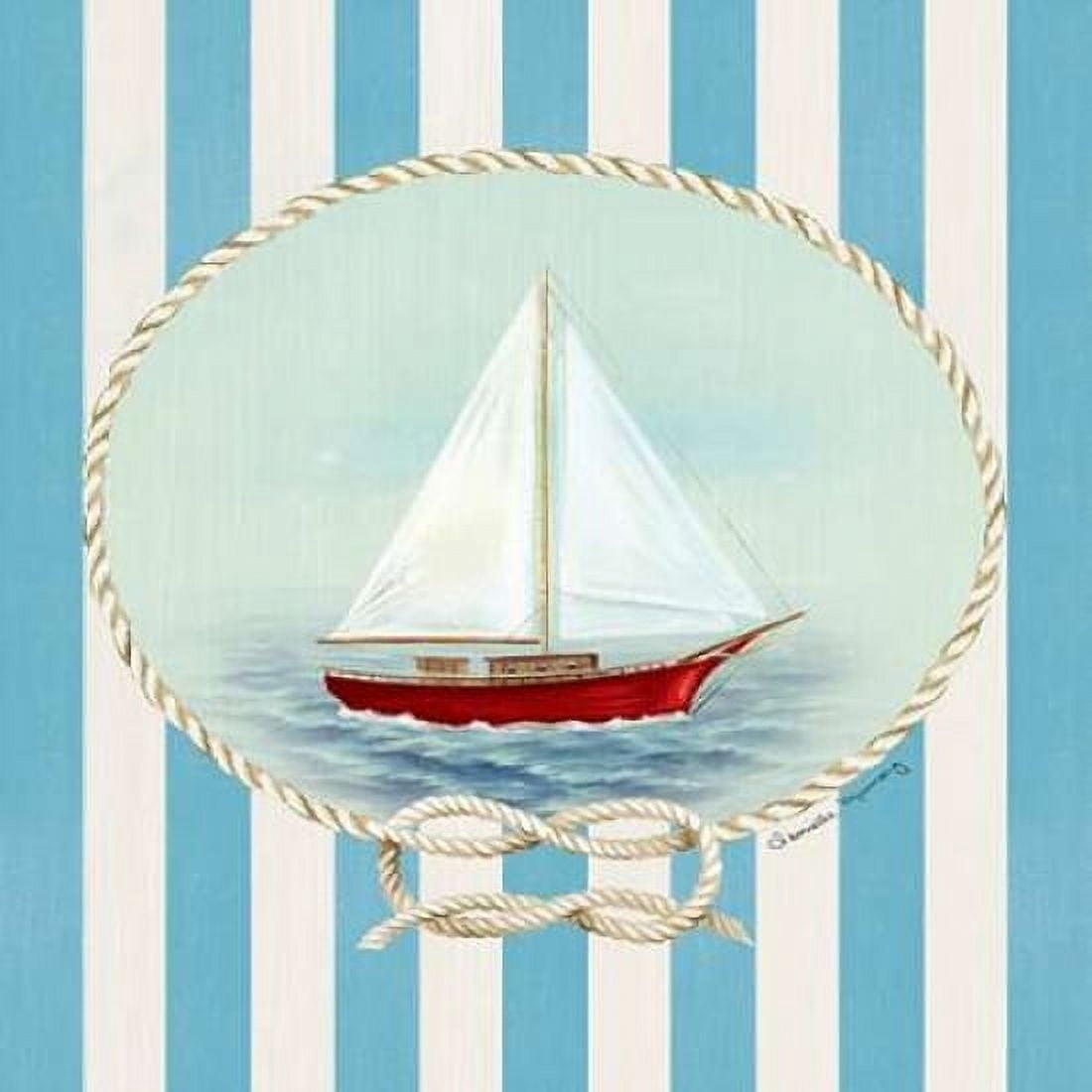 Nautical and Nice Sail Boat Canvas Art - Danielle Murray (24 x 24)