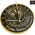 thumbnail image 1 of NauticalMart 50th Golden Wedding Anniversary Sundial Gift Heavy Duty Brass Home Decor Or Garden Present Idea for Parents, Grandparents, Friends, Couples 50 Years Marriage (8 Inches ), 1 of 5