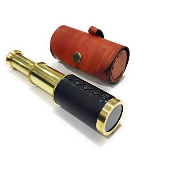 NauticalMart 6" Handheld Brass Telescope Pirate Navigation - Nautical Collectibles