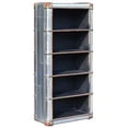 thumbnail image 1 of NauticalMart Aluminum Cabinet Bookshelf - Vintage Aircraft Aviator Bookcase, 1 of 5