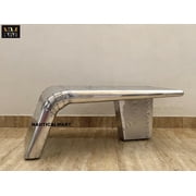 NauticalMart Aviator Coffee Table Aluminium Vintage Aircraft Airman Style Home Decor Furniture (28 Inches)