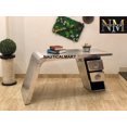 thumbnail image 1 of NauticalMart Aviator Wing Desk Aluminium Table Home Office Aviator Furniture Decor (Two Drawer, 64 Inches), 1 of 5