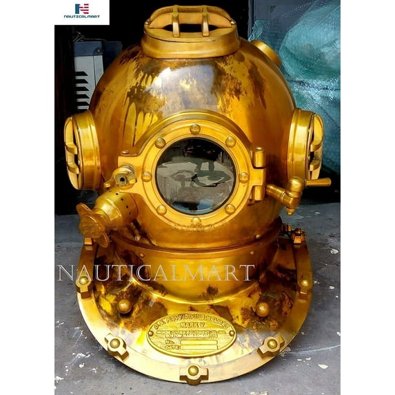 NauticalMart Collectibles Scuba Diving Divers 18" Helmet US Navy Maritime Reproduction Gift