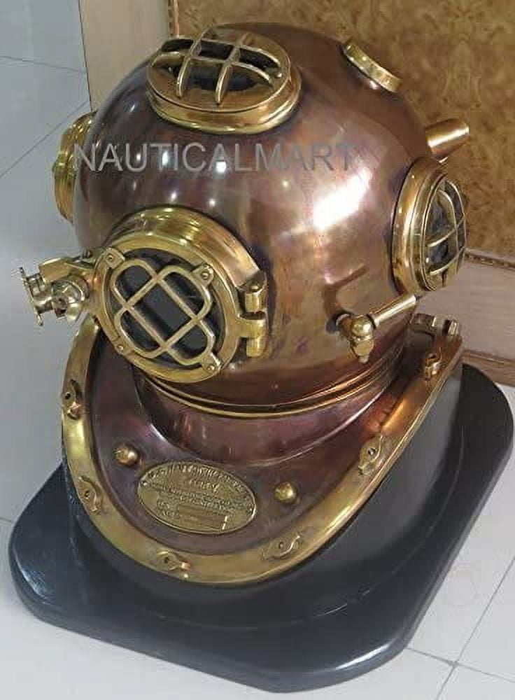 NauticalMart Diving Divers Helmet Copper Antique Us Navy Mark V Helmet ...