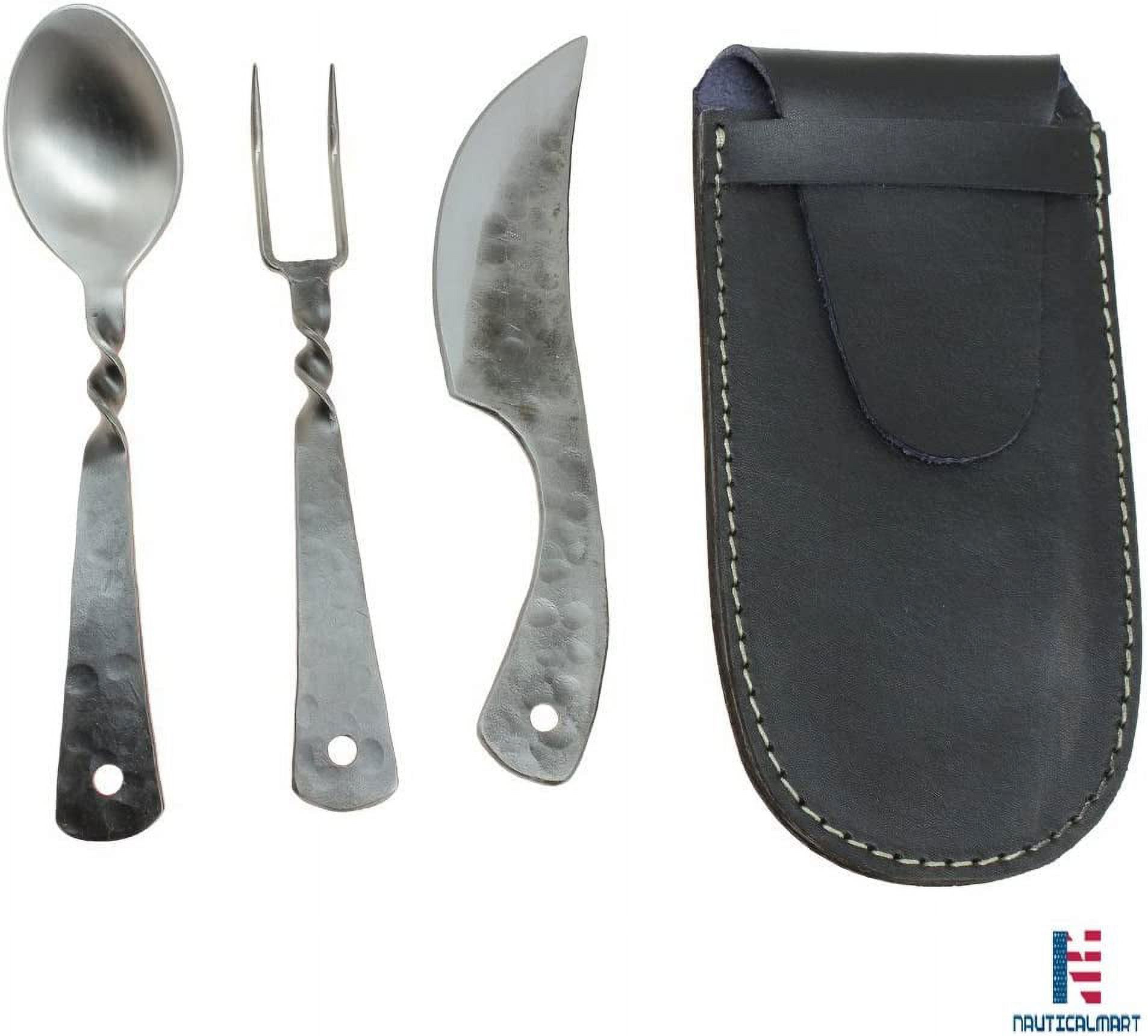 NauticalMart Medieval Silverware Knife Spoon Fork Dinnerware Renaissance Utensils Feast Set