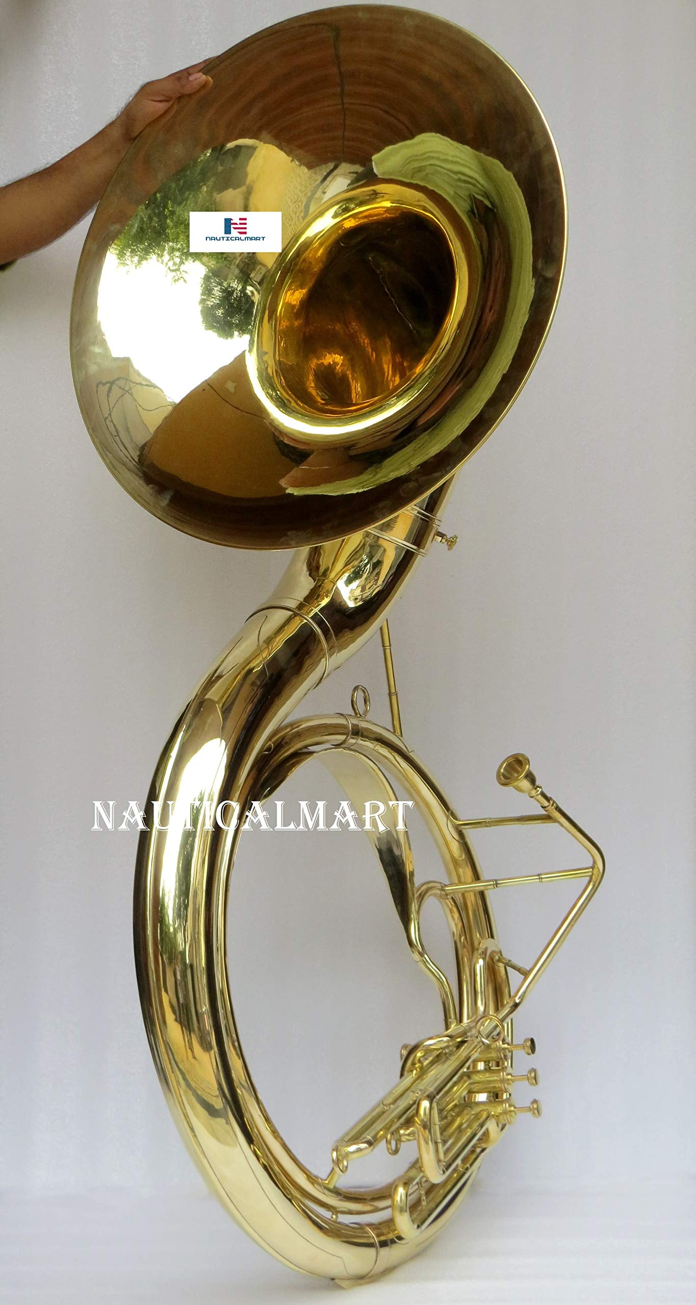 NauticalMart Original Zweiss Superbrass 25-inch BBb SOUSAPHONE. Full Brass Construction. Great Projection.