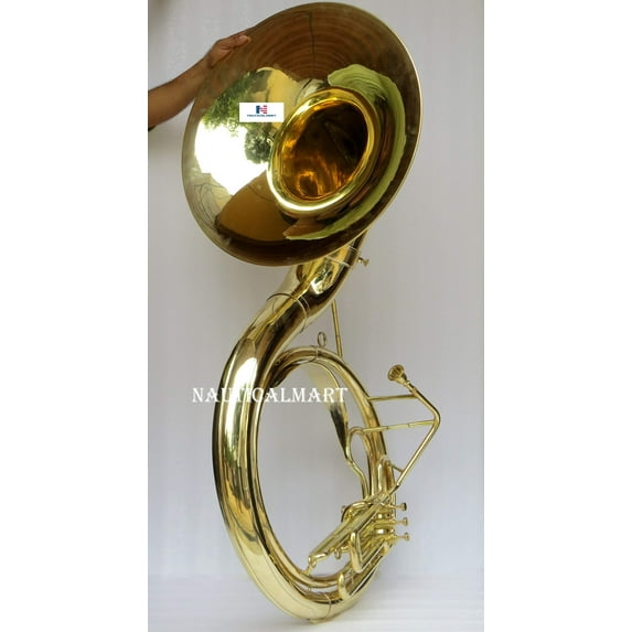 NauticalMart Original Zweiss Superbrass 25-inch BBb SOUSAPHONE. Full Brass Construction. Great Projection.