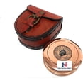 thumbnail image 1 of NauticalMart Robert Frost Brass Poem Compass - Copper Finish Pocket Pirate Compass, 1 of 4