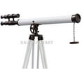 thumbnail image 1 of Nauticalmart Floor Standing Bronzed with White Leather Griffith Astro Telescope 65" Telescope Holiday Gifts, 1 of 4