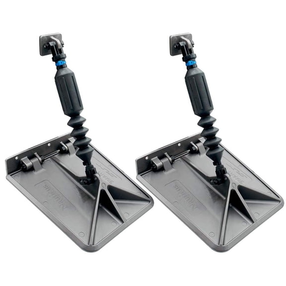 Lectrotab SX 9.5 x 10 Smart Tabs 13-15' Boats w/30lb Actuators - 30-40HP - Gunmetal Grey