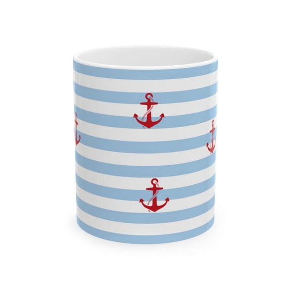 Nautil Anchor Mug Coastal Ste Coffee Cup.