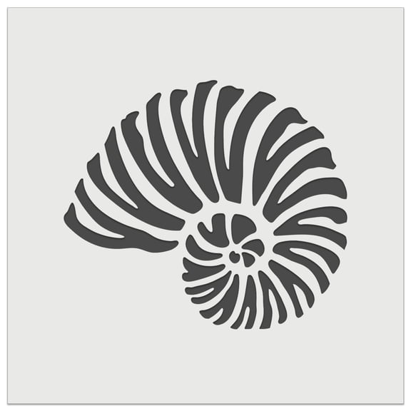 Nautilus Beach Sea Shell DIY Cookie Wall Craft Stencil - 4.5 Inch