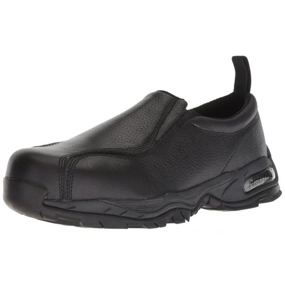 Nautilus Mens Steel Toe Slip-On Shoes Black Leather Size 12 Medium Waterproof