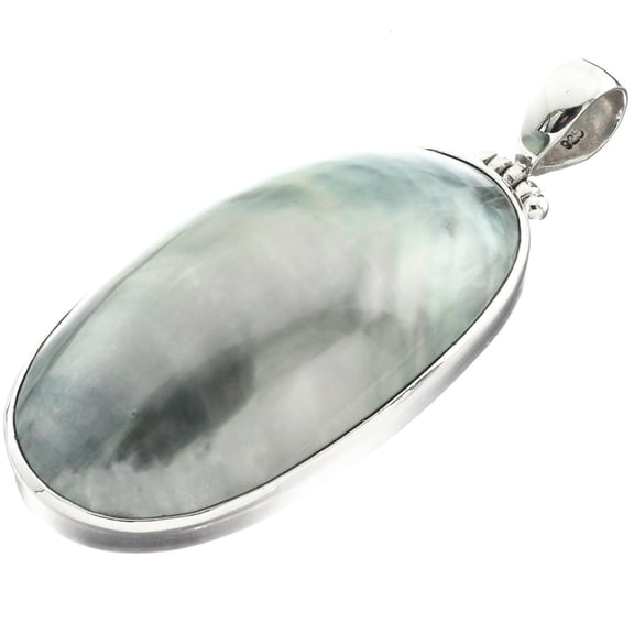 Nautilus Shell 925 Sterling Silver Pendant, 2 1/4"