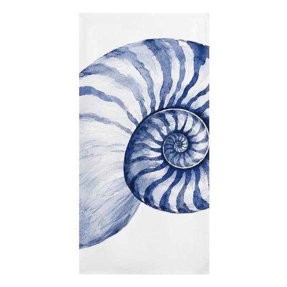 Nautilus Shell Blue Microfiber Beach Towel Absorbent Compact Towels for Swimming Pool Beach Travel Things for Vacation Essentials Adult Gift,61.4×30.3Inch