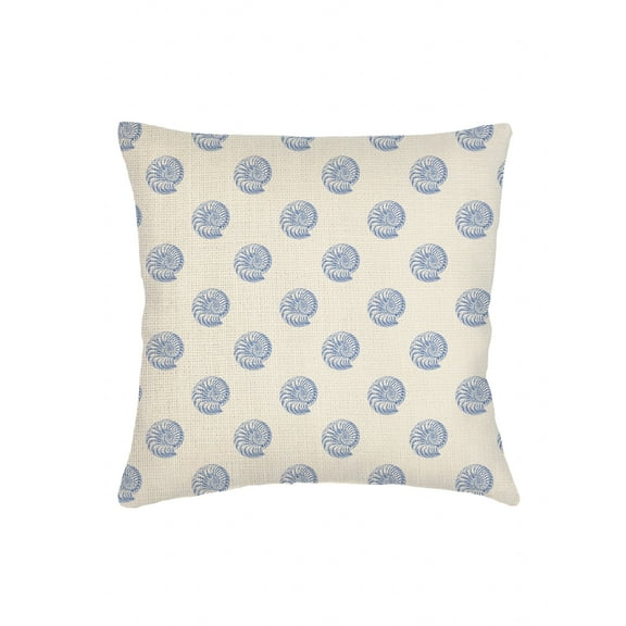 Nautilus Shell Linen Euro Pillow 26x26 Down Alternative