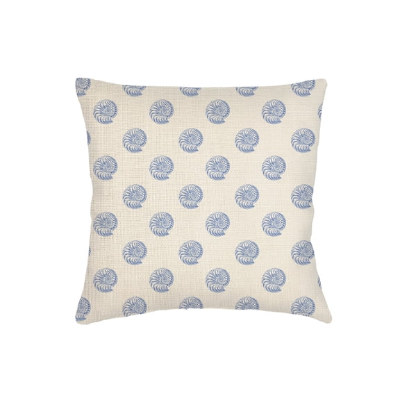 Nautilus Shell Linen Pillow 20x20 20x20 / Down