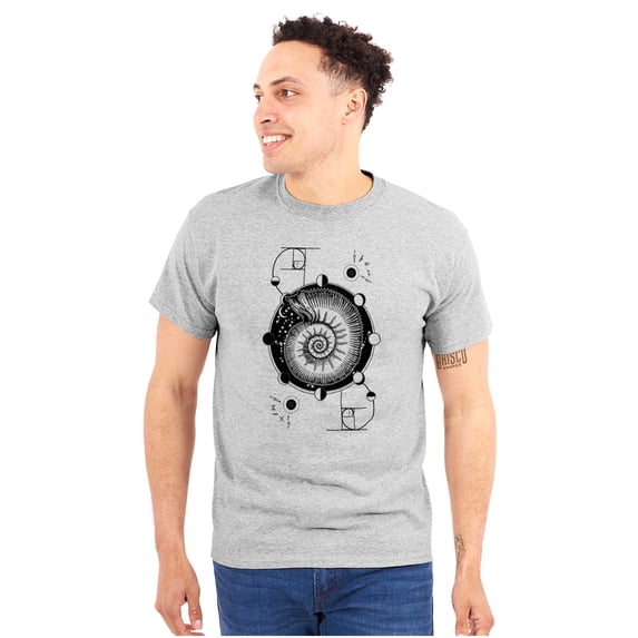 Nautilus Shell Symbolic Spiritual Plus Size Crewneck Graphic Tee Shirt Brisco Brands 2X