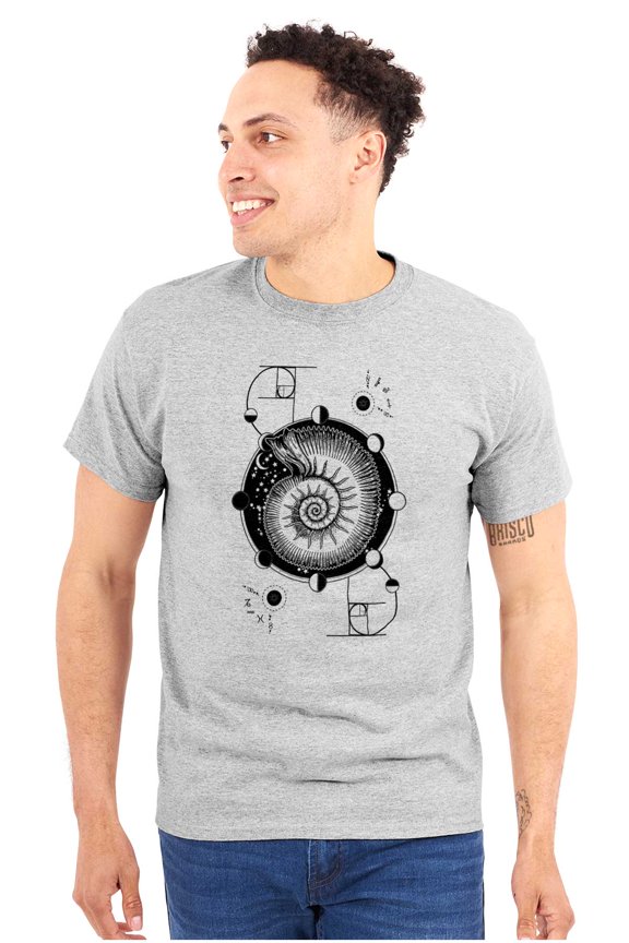 Nautilus Shell Symbolic Spiritual Plus Size Crewneck Graphic Tee Shirt Brisco Brands 3X