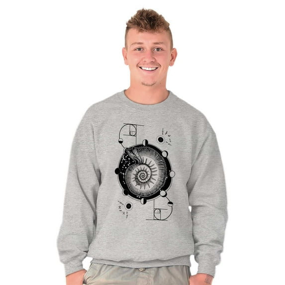 Nautilus Shell Symbolic Spiritual Sweatshirt for Men or Women Brisco Brands S