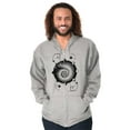 thumbnail image 1 of Nautilus Shell Symbolic Spiritual Unisex Fleece Graphic Zip Up Hoodie Brisco Brands 2X, 1 of 5