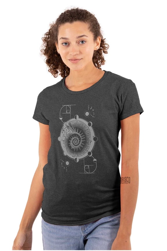 Nautilus Shell Symbolic Spiritual Womens Fitted Plus Size Graphic Tee Brisco Brands 2X