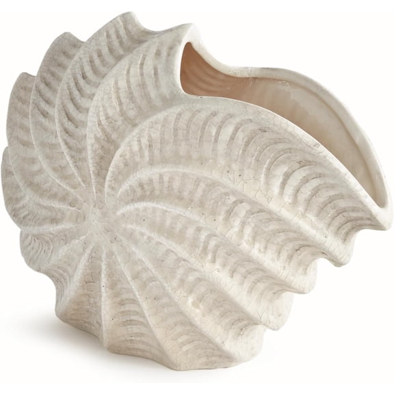 Nautilus Shell Vase Cream