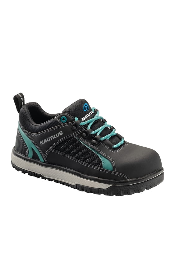 Womens Alloy Toe EH Athletic Work Shoe Black Blue N1466 Size Options