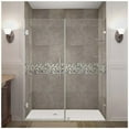thumbnail image 1 of Nautis 76 x 72 in. Completely Frameless Hinged Shower Door with Glass Shelves in Stainless Steel, 1 of 1
