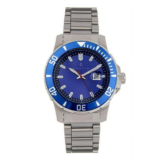 Nautis Admiralty Pro 200 Bracelet Watch w/Date - Blue