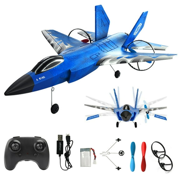 NautyDaddy RC Airplane for Kids & Beginners – F39 Remote Control Foam Glider with 6-Axis Gyro, 2 Take-Off Modes, EPP Material, Complete Flying Set with Battery & Spare Parts